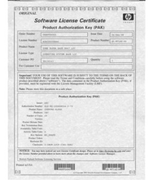 QM-756AA-AA HP Alphaserver & Vax Emulator Authorization License  for HP Layered Products